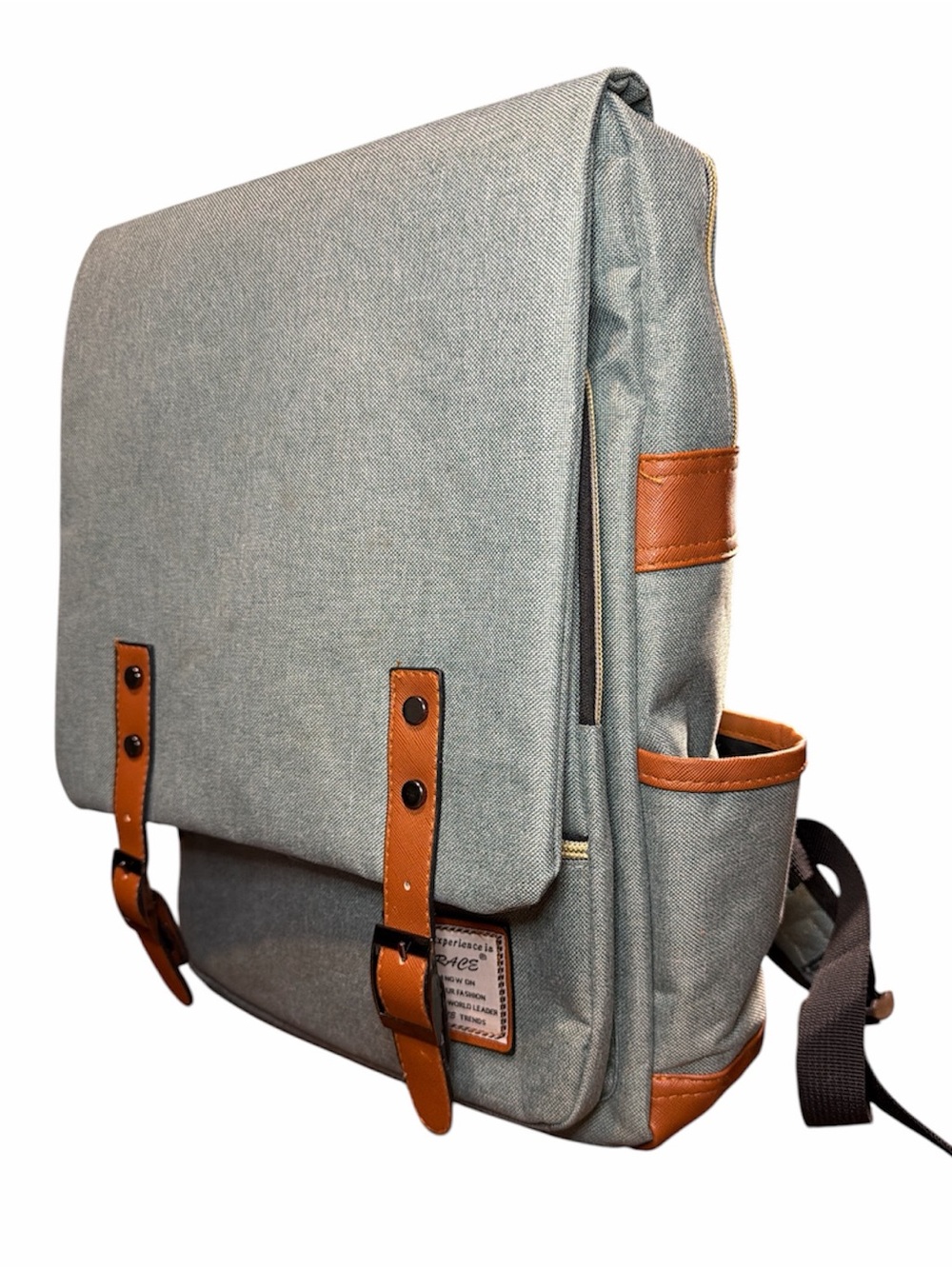 NWOT Ugrace Canvas Travel Backpack Green with Tan Trim